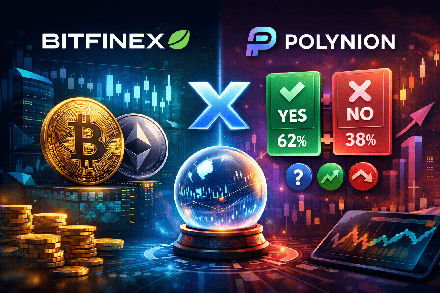 Bitfinex X Polynion prediction market kripto