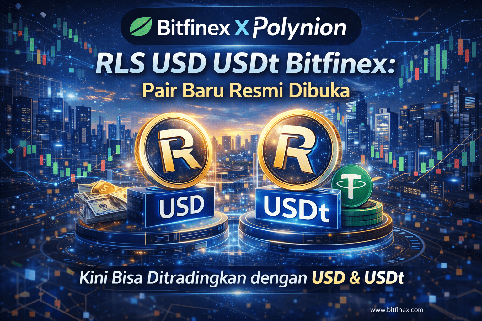 RLS USD USDt Bitfinex: Pair Baru Resmi Dibuka