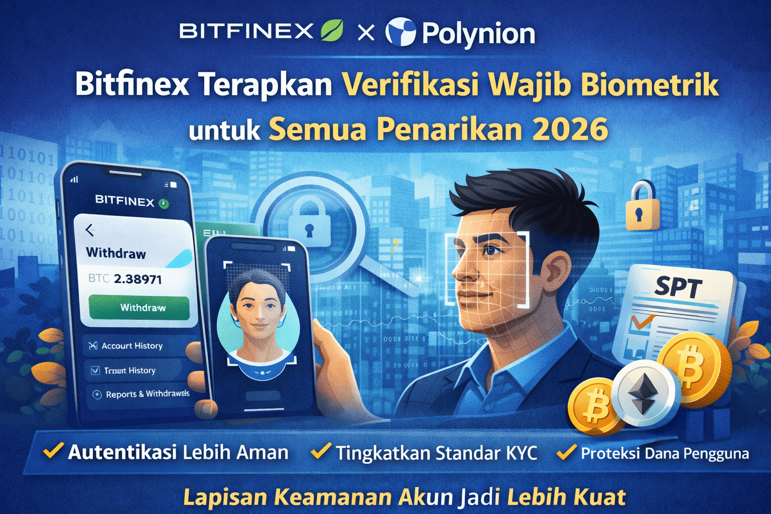Bitfinex Biometrik 2026: Verifikasi Wajib Penarikan