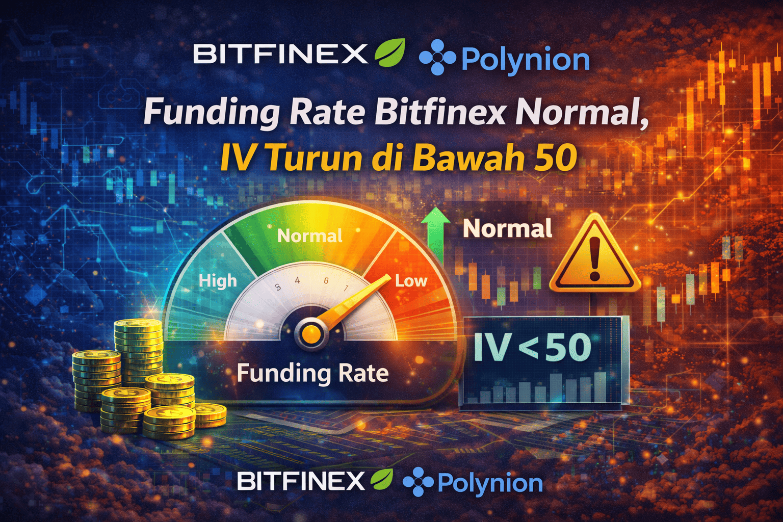 Funding Rate Bitfinex Normal, IV Turun di Bawah 50