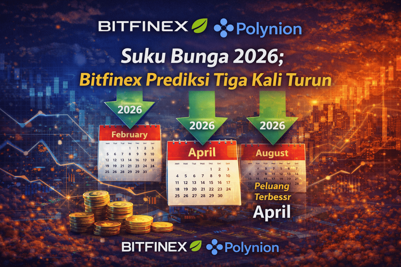 Suku Bunga 2026: Bitfinex Prediksi Tiga Kali Turun