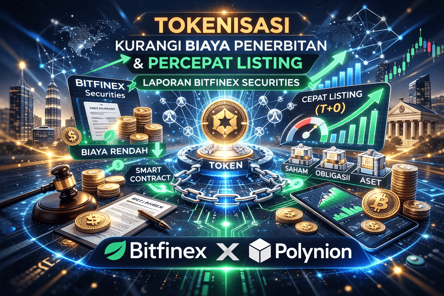 Tokenisasi Bitfinex Kurangi Biaya & Listing